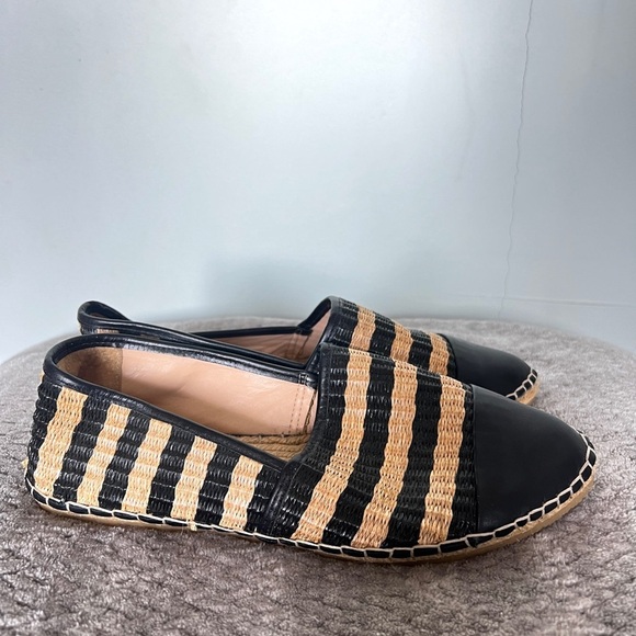 Loeffler Randall Straw Striped Espadrilles - Picture 3 of 5